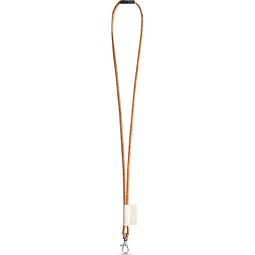 SET Lanyard CORK Long (Ø 5 mm) mit 9 mm Karabinerhaken und Ø 5 mm Sicherheitsverschluss, Natur