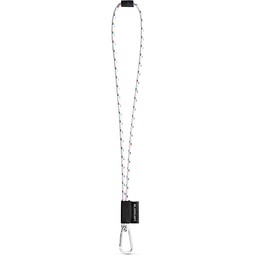 SET Lanyard NAUTIC Long (Ø 7 mm) mit 55 mm D-förmigem Karabiner und Ø 7 mm Sicherheitsverschluss, 301 - Weiß