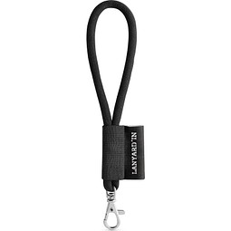SET Lanyard TUBE Short (Ø 7 mm) mit 9 mm Schnapperkarabiner, 300 - Schwarz