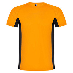 Shanghai Sport T-Shirt für Herren, Fluor Orange / schwarz, M