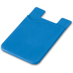 SHELLEY. Smartphone-Kartenhalter aus Silikon, Hellblau
