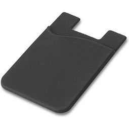 SHELLEY. Smartphone-Kartenhalter aus Silikon, Schwarz
