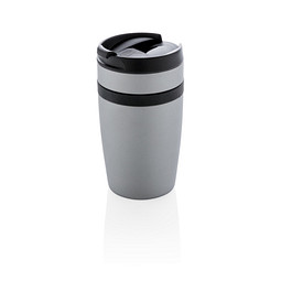 XD XCLUSIVE auslaufsicherer Vakuum-Becher Sierra, 280 ml, silber/schwarz