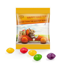 Skittles Fruits Minitüte, inkl. Druck, kompostierbare Folie, weiß