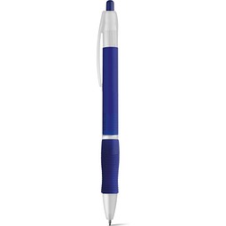 SLIM BK. Kugelschreiber aus ABS mit Gummigriff, Blau