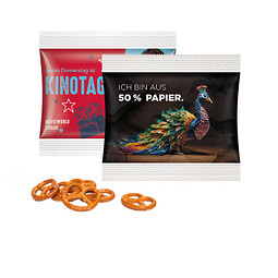 Snack Miditüte Knabber Mix, inkl. Druck, weiße Folie