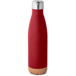 SOLBERG. Thermosflasche aus Edelstahl und Korkboden, 560 ml, Burgunder