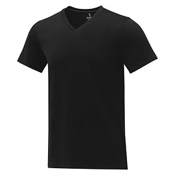 Somoto T-Shirt mit V-Ausschnitt für Herren, schwarz, XL