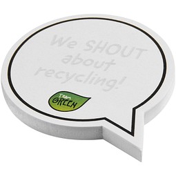 Sticky-Mate® sprechblasenförmige recycelte Haftnotizen, weiss