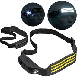 Stirnlampe mit COB Leuchten  , schwarz