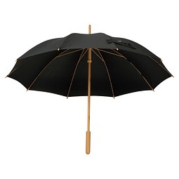 Stockschirm aus Bambus und RPET, schwarz