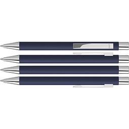 uma® Metall-Kugelschreiber Straight SI, blaue Mine, dunkelblau