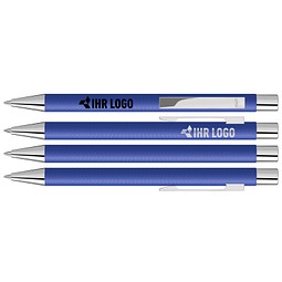 uma® Metall-Kugelschreiber Straight SI, blaue Mine, mittelblau