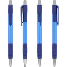 Striped Grip Pen Blau Blaue Tinte