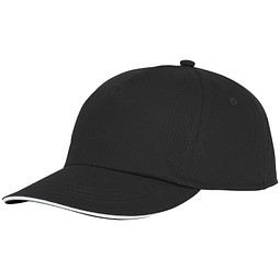 Styx Kappe mit 5 Segmenten und Sandwichschirm, schwarz