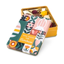 Süße Ostergrüße - Pralinendose mit 125 g