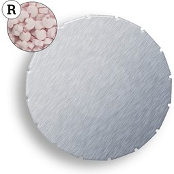 Super Mini Clic Clac Box, 12 g, Erdbeerdragees Herzform, blank, ohne Druck