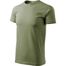 T-Shirt Herren Basic, S, hellkhaki