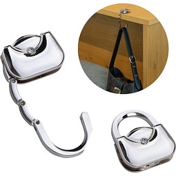 Taschenhalter DOROTHEA, silbergrau