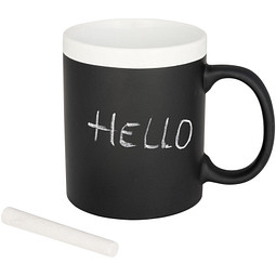 Tasse zum Beschreiben mit Kreide, 330 ml, weiss
