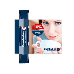 Tee-Flyer mit 1 Bio Tee-Stick individual, inkl. Druck