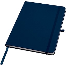 Teak A5 Hardcover Notizbuch, liniert, aus recyceltem Material, navy