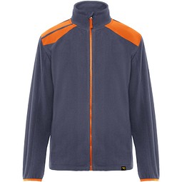 Terrano Mikrofleecejacke, unisex, blei/orange, L