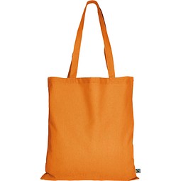 Fairtrade Baumwolltasche mit langen Henkeln, mandarin