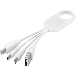 The Troup 4 in 1 Ladekabel Type C, weiss