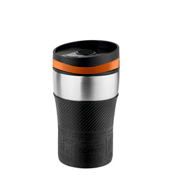 METMAXX® Thermobecher Voila, 250 ml, schwarz/orange