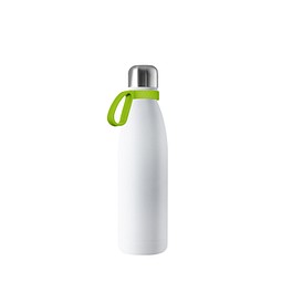 Thermotrinkflasche RETUMBLER-NIZZA, weiß, Ring hellgrün