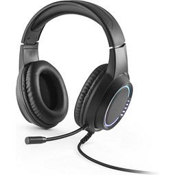 Thorne Headset RGB. Gaming-Kopfhörer mit 2 m Kabel, Mikrofon und RGB-LED-Leuchten aus ABS, Schwarz