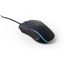 THORNE MOUSE RGB. Gaming-Maus mit 1.5 m Kabel und RGB-LED-Leuchten aus ABS, Schwarz