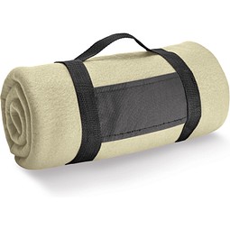THORPE. Fleecedecke (180 g/m²) mit abnehmbarem Griff, Beige