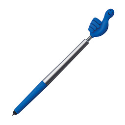 Touch-Kugelschreiber Smile-Hand, blaue Mine, Blau