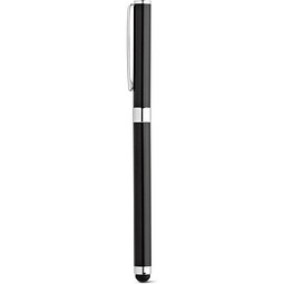TOUCH. Rollerball aus Edelstahl mit Touchpen-Spitze, Schwarz