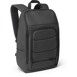 TOULON. Notebook-Rucksack aus hochdichtem 600D Polyester aus recyceltem mit einer wasserabweisenden Oberfläche 16", Schwarz