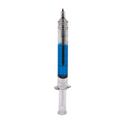 Transparenter Kugelschreiber INJECTION,blau