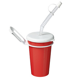 Trinkbecher Take Away, 400 ml, standard-rot