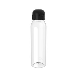 Trinkflasche Active Sports, 650 ml, transparent/schwarz
