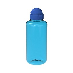 Trinkflasche Junior, 1,0 l, transparent-blau/standard-blau PP