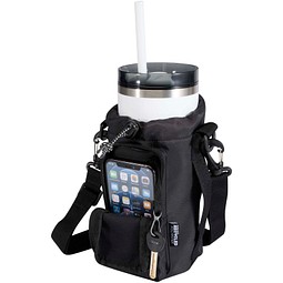 Trip Aware™ Recycelte Reisetasche für Flaschen 2 L, schwarz
