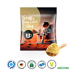 Minitüte, 10 g, Maistro Meine klare Suppe, inkl. Druck, kompostierbare Folie weiß