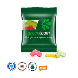 Trolli Fruchtgummi Minitüte, 15 g, Fahrrad, inkl. Druck, kompostierbare Folie transparent