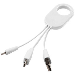 Troop 3-in-1-Ladekabel, weiss