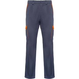 Trooper Arbeitshose, 250 g/m 2, blei/orange, 60