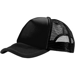 Trucker Kappe mit 5 Segmenten, schwarz