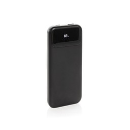 Turbopack 10000mAh Powerbank mit integr. Kabeln aus RCS rABS, schwarz