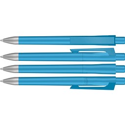 uma® CHECK SI Druckkugelschreiber, cyan