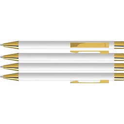 uma® STRAIGHT GO Druckkugelschreiber, weiss